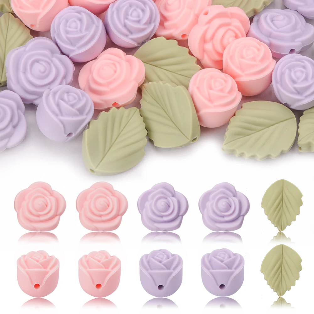 Baby Products List - LOFCA 30 قطعة حبات السيليكون الوردي