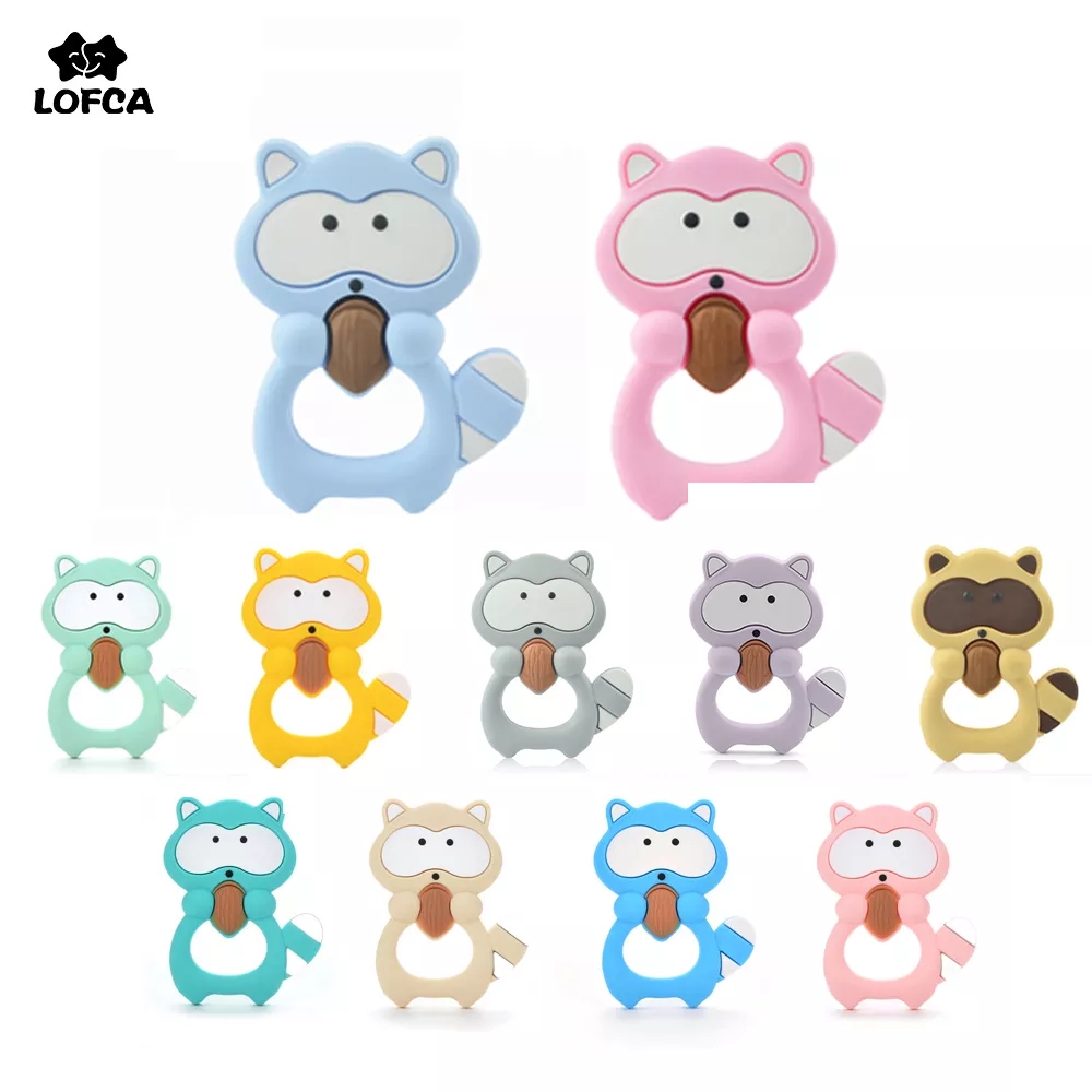Baby Products List - 1 قطعة الراكون سيليكون عضاضة اللعب