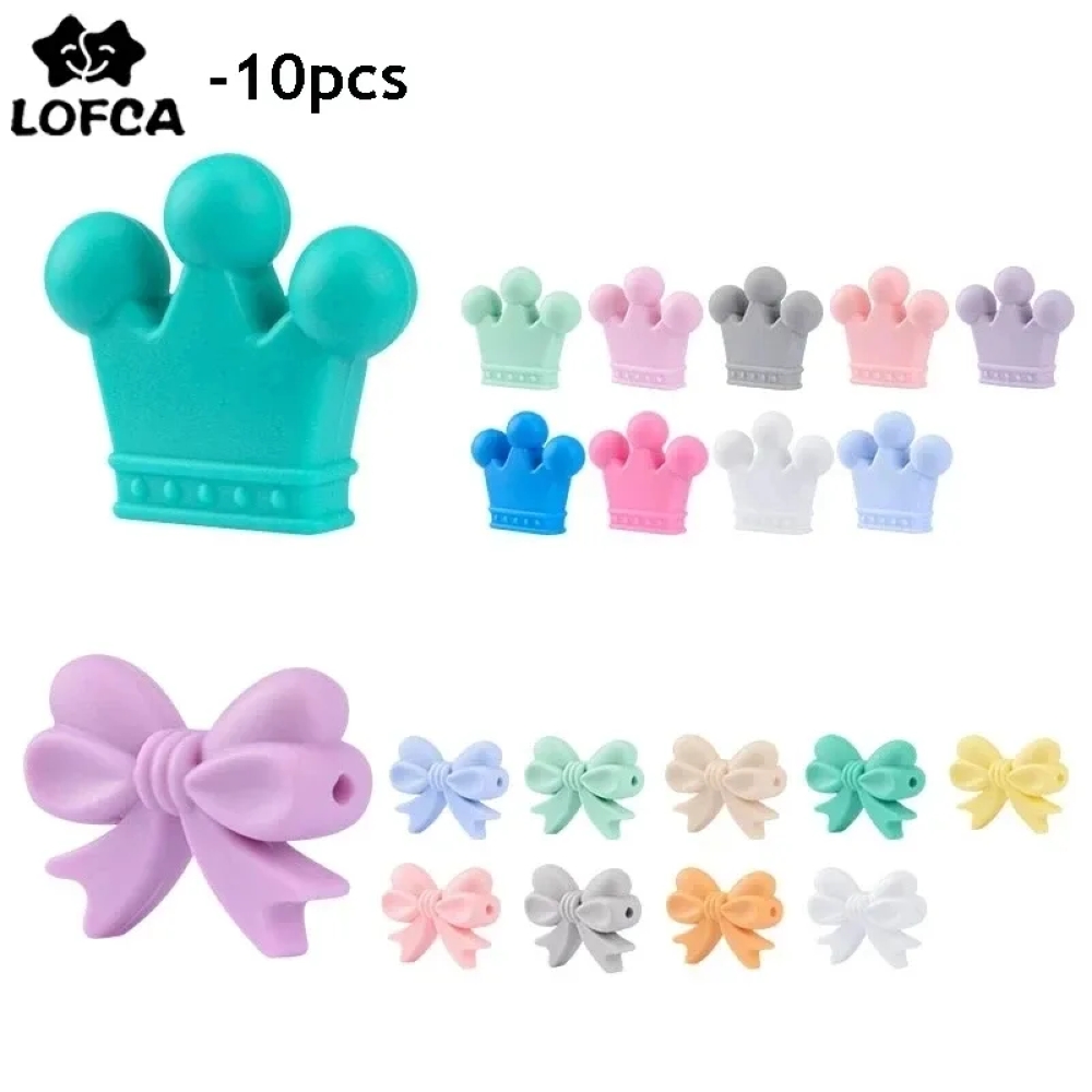 Baby Products List - LOFCA 10 قطعة/الوحدة سيليكون تاج الخرز