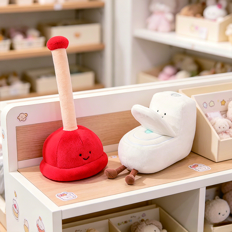 دمية قطيفة مضحكة على شكل مكبس  - مراجعة Baby Products Unique وسعره
