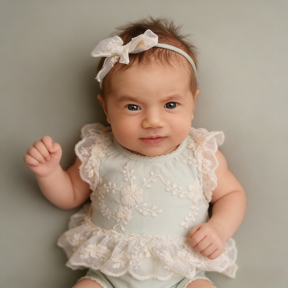 بدلة رومبر خضراء فاتحة مزينة ب - مراجعة Baby Products Essential وسعره